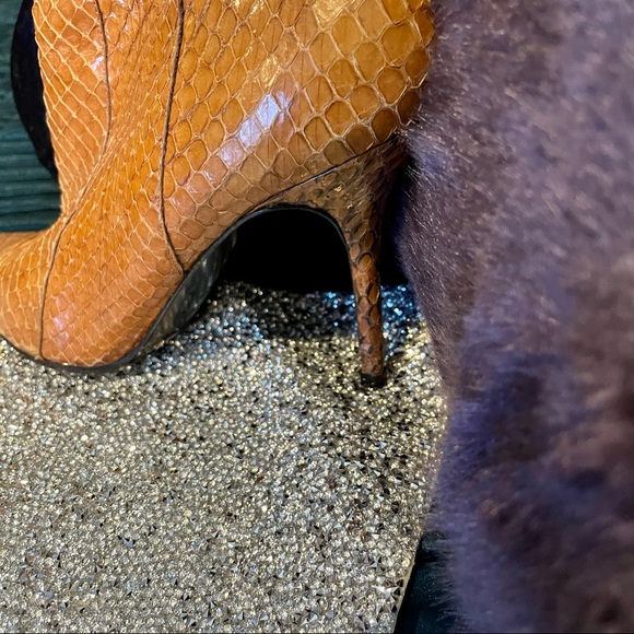 Snakeskin Dolce and Gabbana Knee-High Boots - Picture 2 of 4